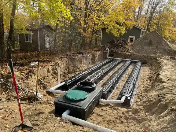Ecoflo linear biofilter installation in Ontario.