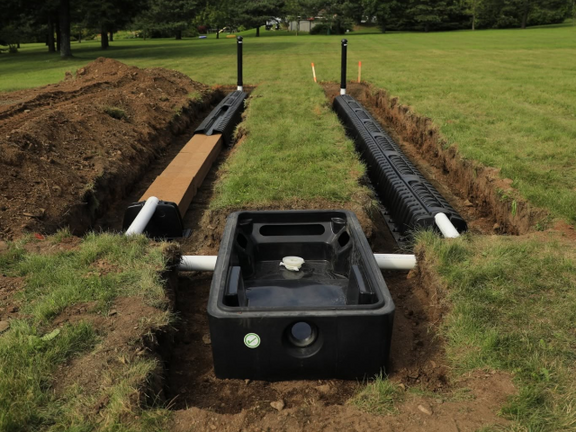 Ecoflo linear biofilter with patented distribution box.