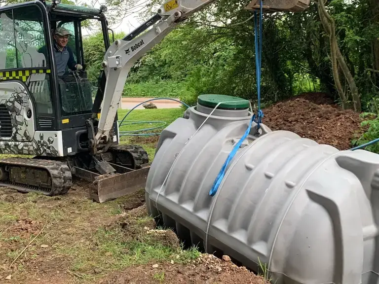 Installation of a rewatec septic tank