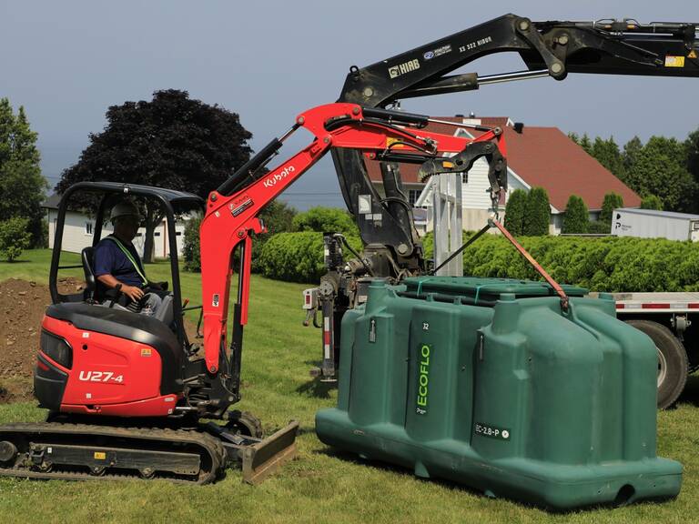 Ecoflo compact biofilter installation in Pennsylvania.