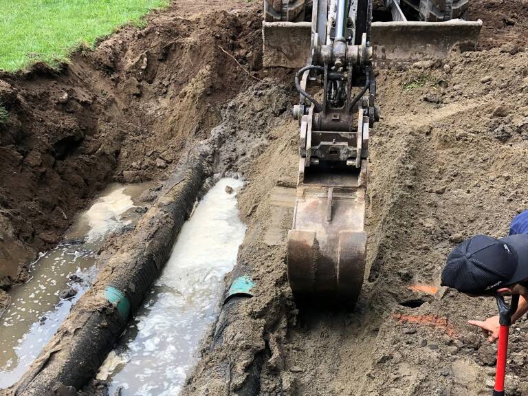 The result of clogged pipes in the Presby Advanced Enviro-Septic system.