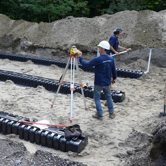 Ecoflo linear biofilter installation.
