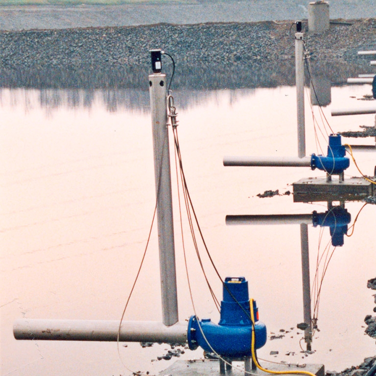 Premier Tech Water and Environment's base mount unidirectional jet aeration system.