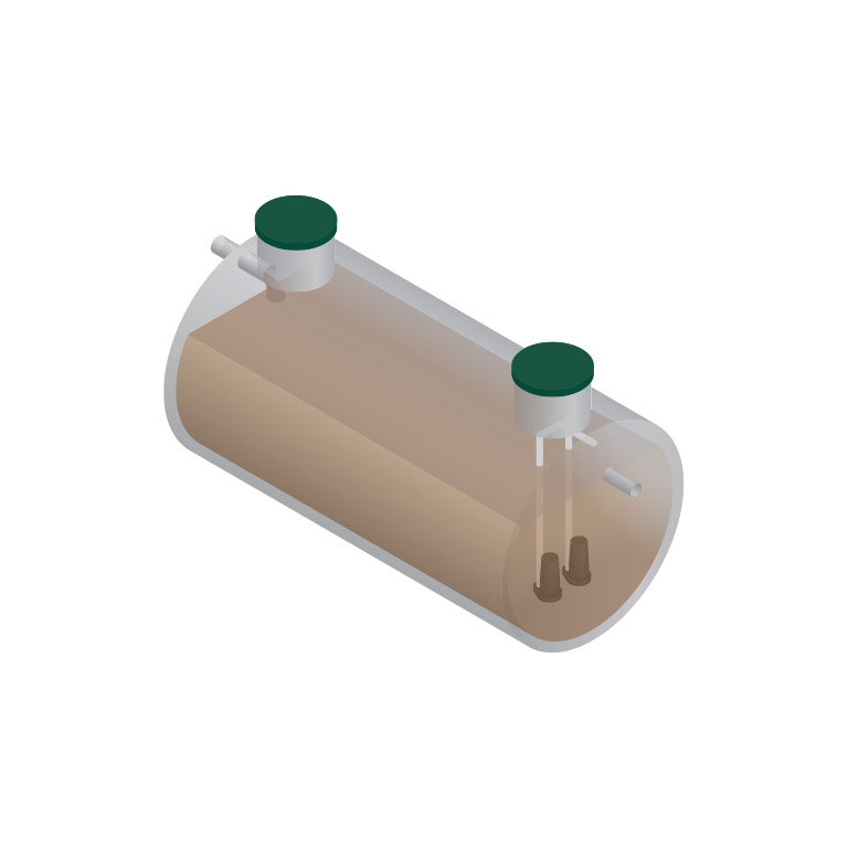 rewatec wastewater equalization tank isometric drawing