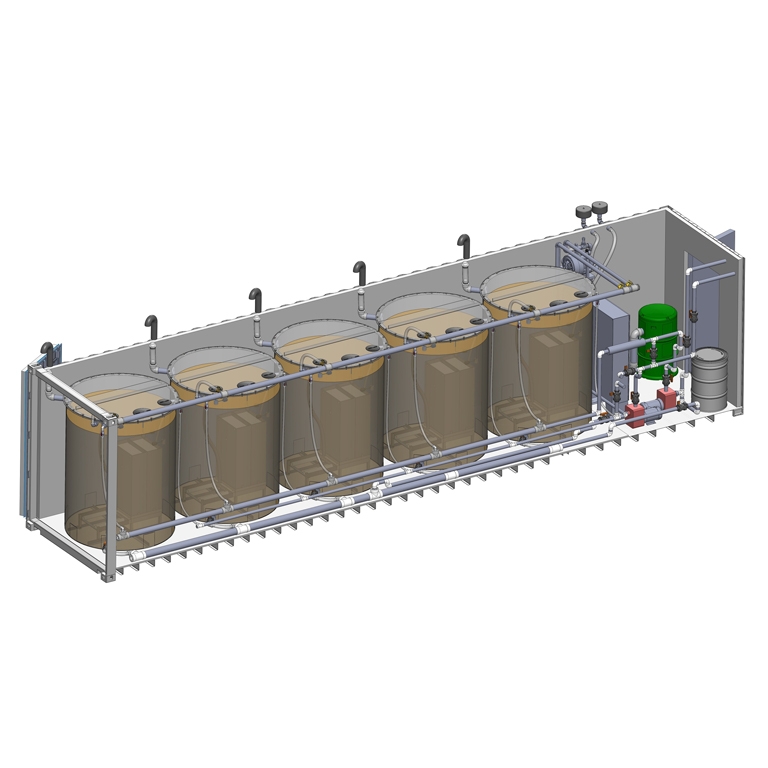 rewatec mobile membrane bioreactor mbr in a shipping container