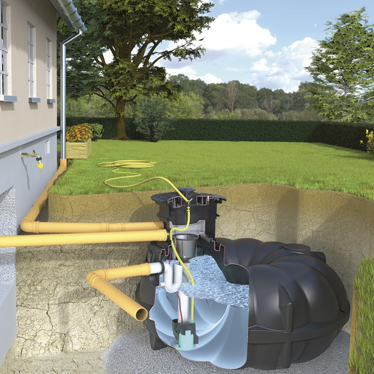 Rewatec NEO rainwater harvesting tank for garden use