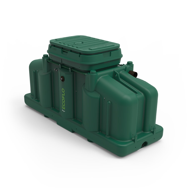 The polyethylene Ecoflo biofilter septic system.