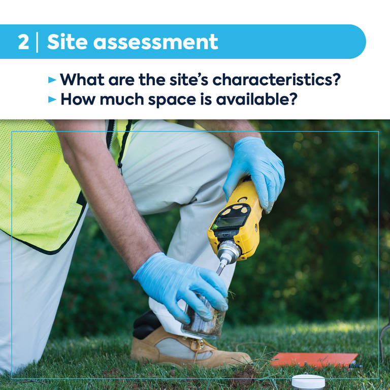 Someone doing soil tests.