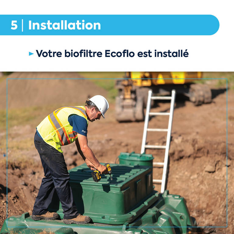 Installation d'une installation septique Ecoflo.