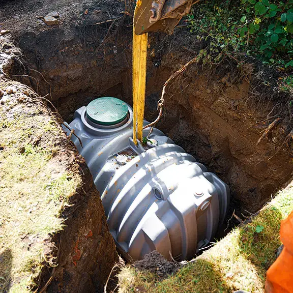 Rewatec septic tank installation in Ireland.