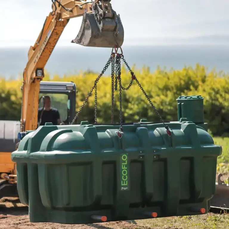 Ecoflo compact biofilter septic system installation.