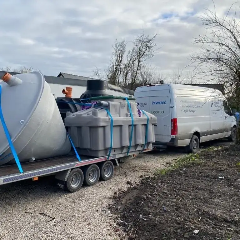 Sewage treatment plant delivery in Ireland.