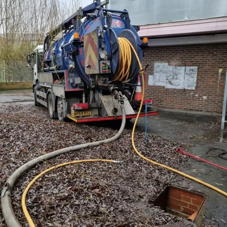 Drain jetting service in Winchester, UK.