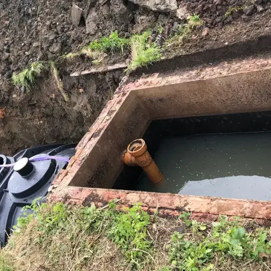 Failing septic system in the UK.