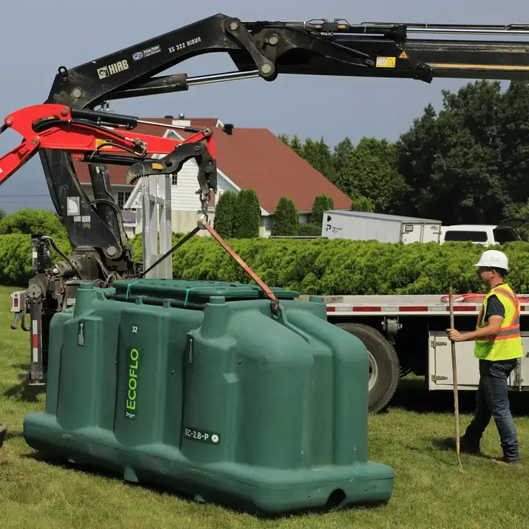 Ecoflo compact biofilter installation in Pennsylvania.