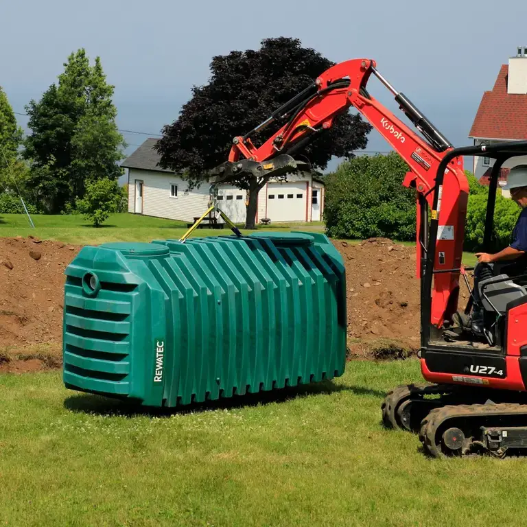 Septic tank installation in Pennsylvania.