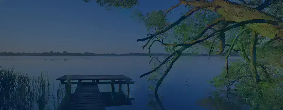 Dock on a lake.