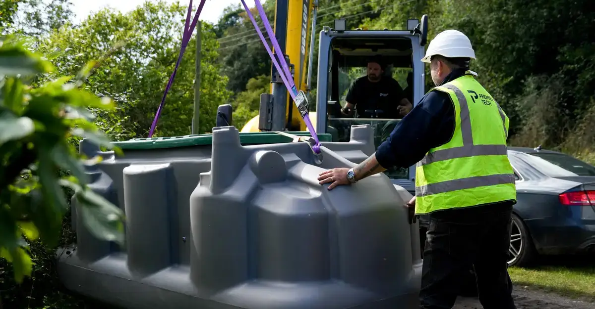 Ecoflo biofilter installation by Premier Tech Water and Environment.
