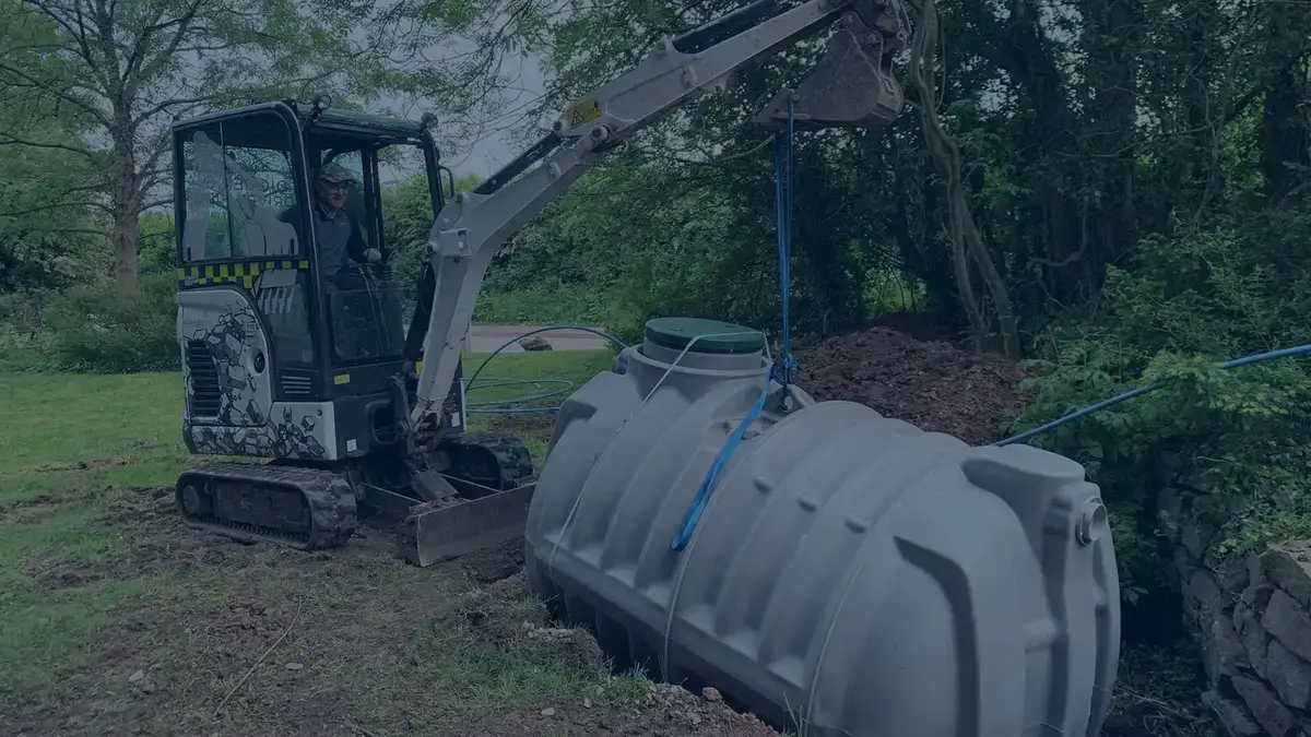 Septic tank installation in Portugal.