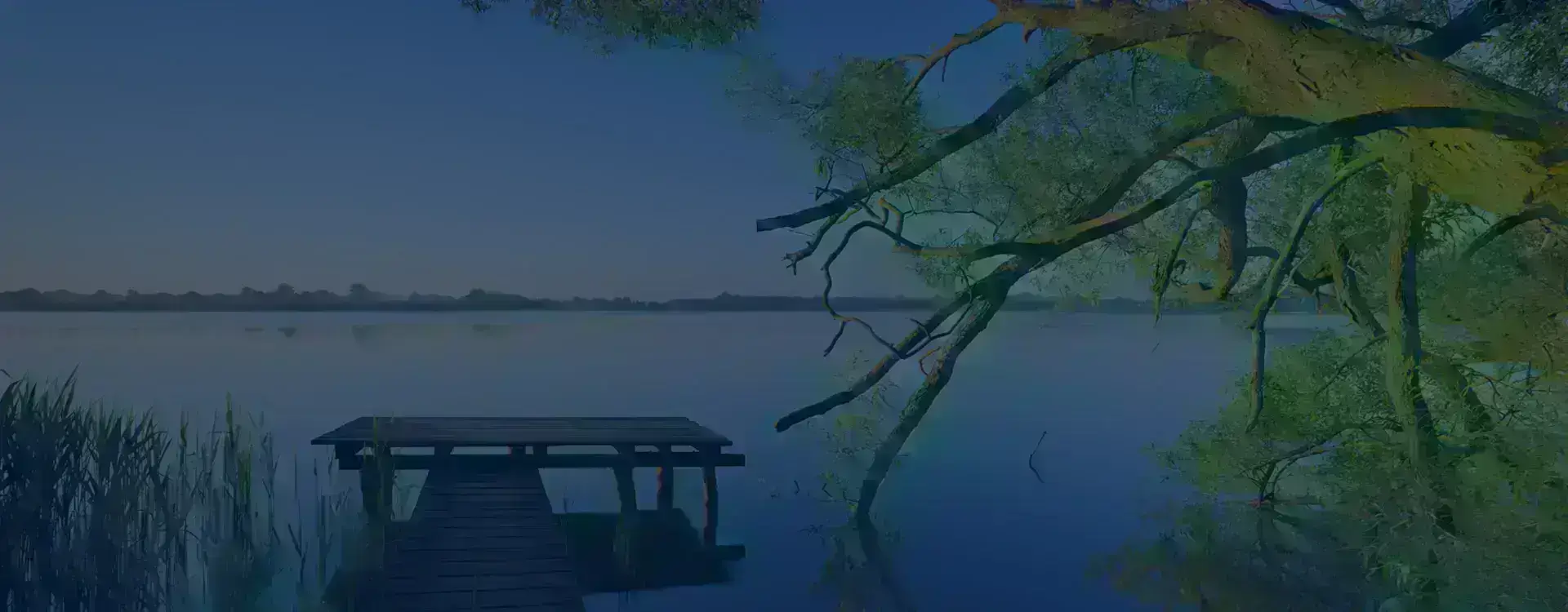 Dock on a lake.