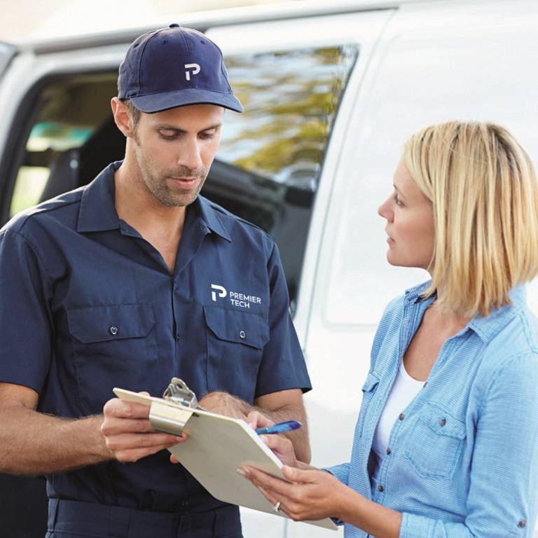 Drainage consultancy with a Premier Tech technician in the United Kingdom.