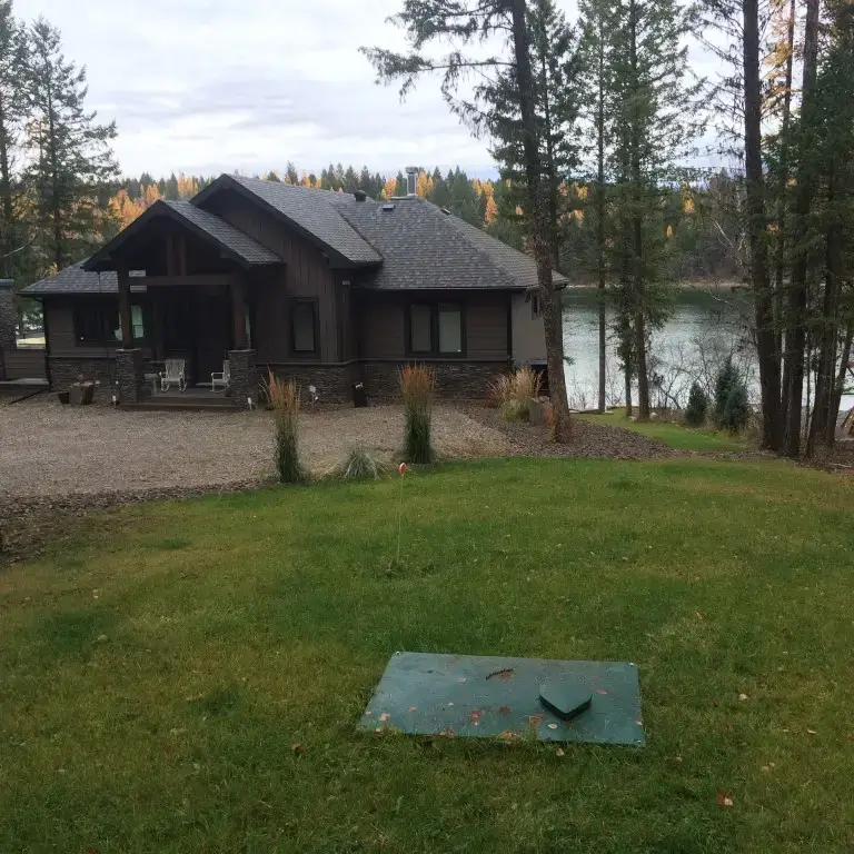 Ecoflo compact biofilter installed at a lakeside cabin.