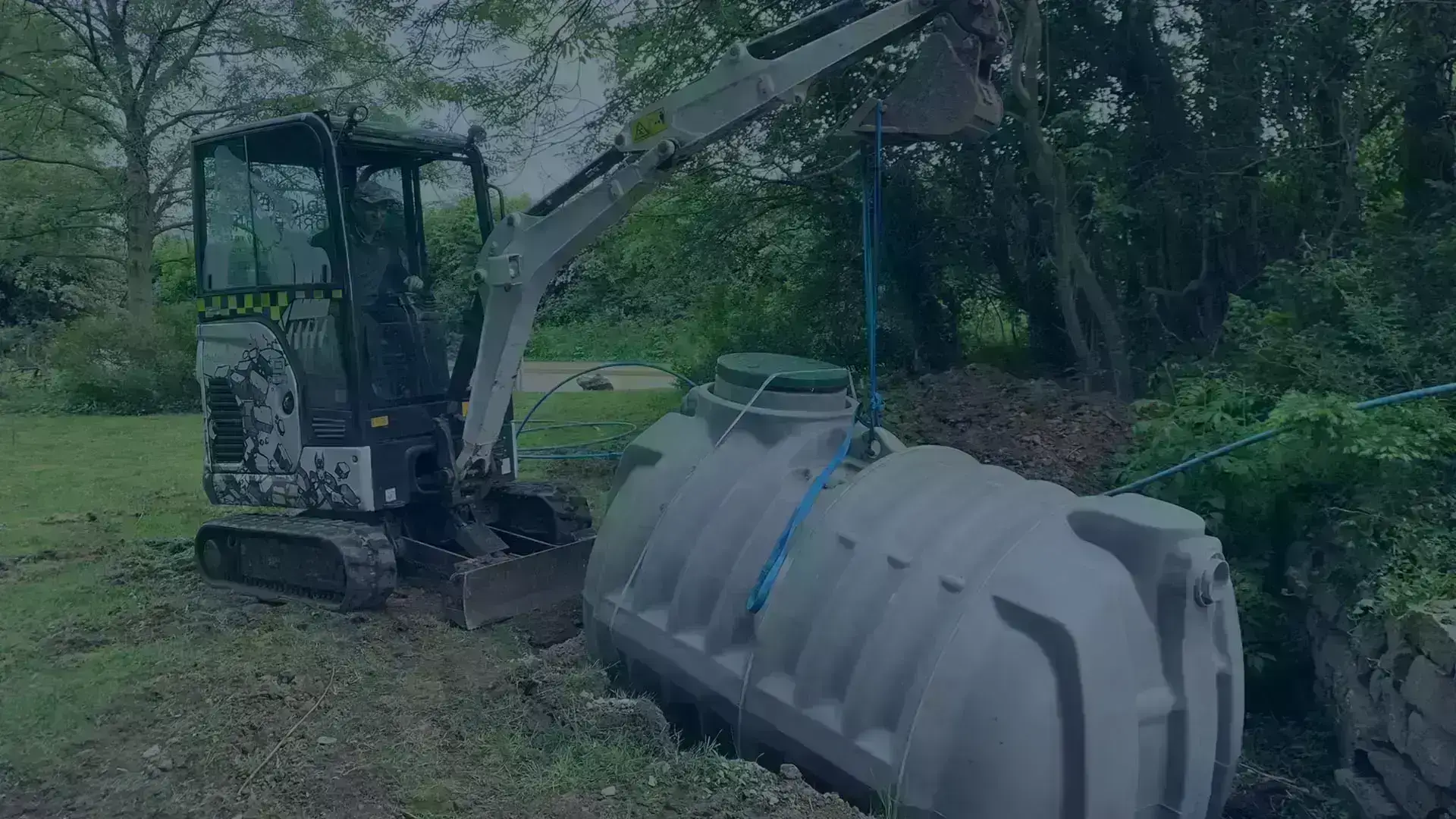 Septic tank installation in Portugal.