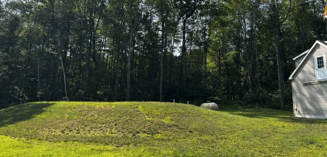 Sand mound septic system in Pennsylvania.